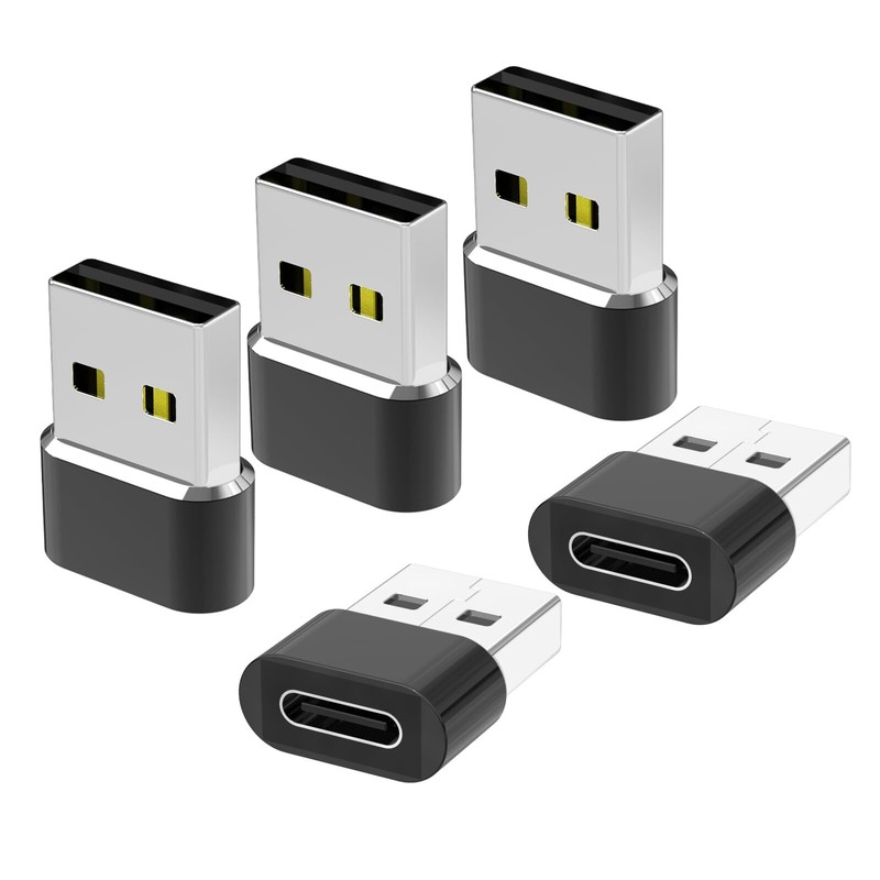 Adaptador USB C Hembra a USB A Macho Paquete de 5 Tipo C a Cable Cargador MEJOR