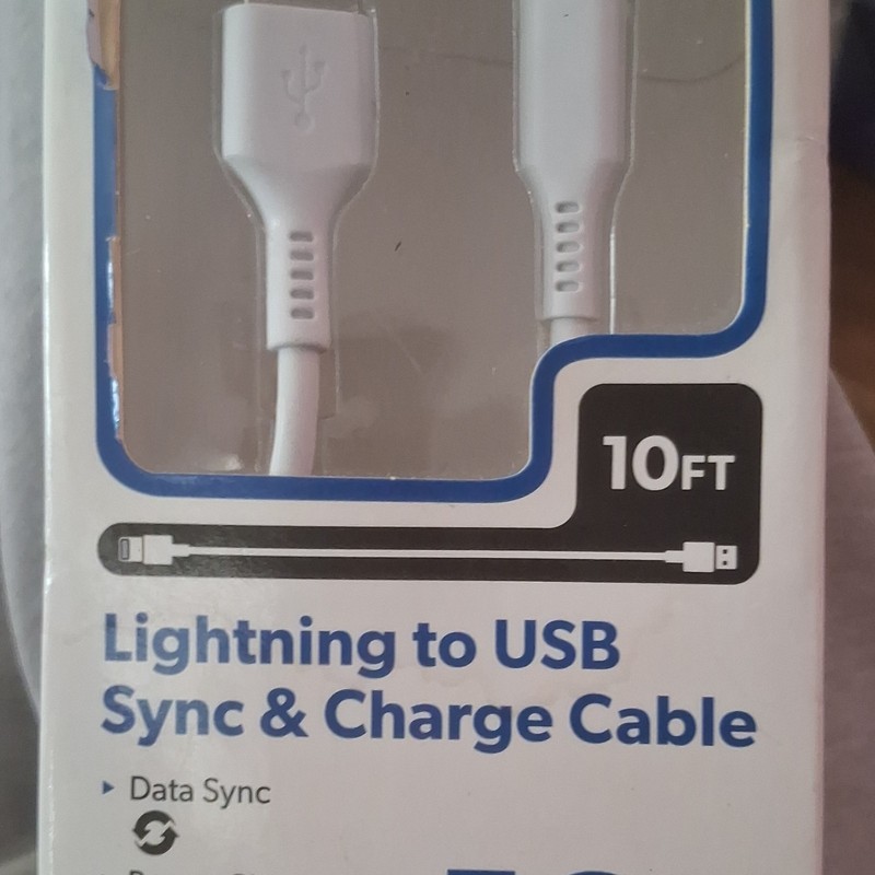 Light to USB Charge/Data Sync Cable 10 ft White