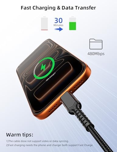 USB C Headphone and Fast Charging Cable 6.6ft 5A 100W Audio Adapter Cord Leg gallery