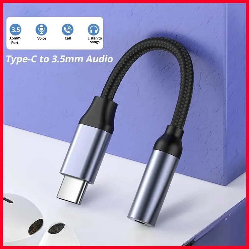 USB Type C to 3.5mm Aux Earphone Jack Digital Audio Adapter Converter Cable for