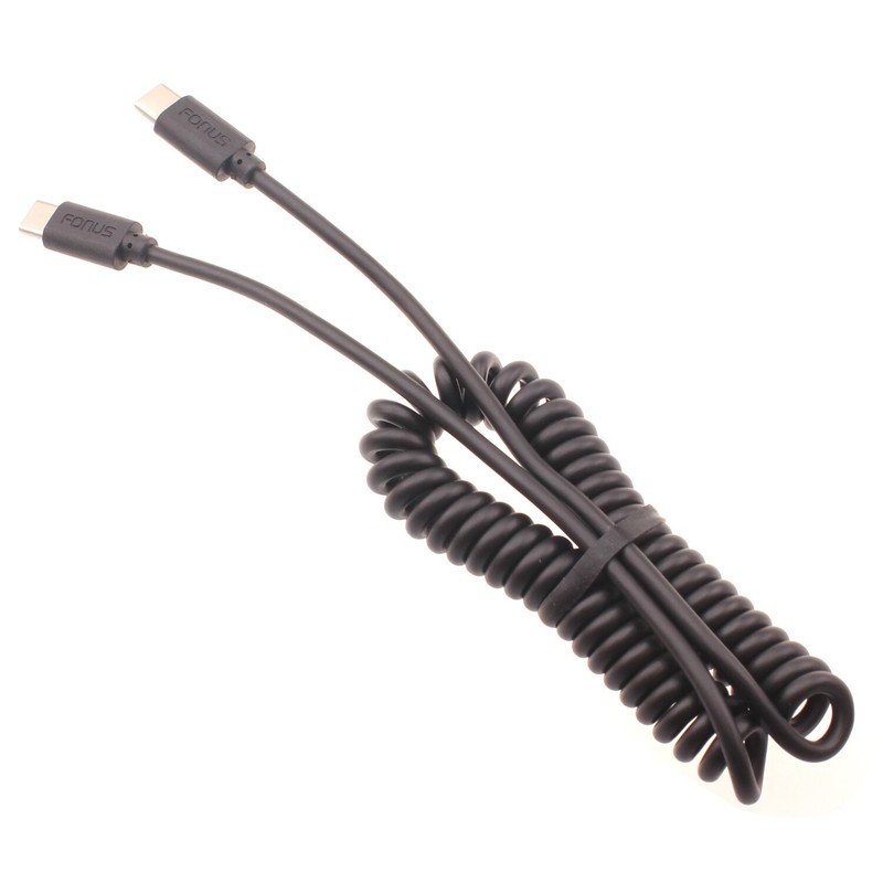 For Samsung Galaxy A23/A24/A25/A26 – USB-C to TYPE-C Coiled Cable Fast Charger