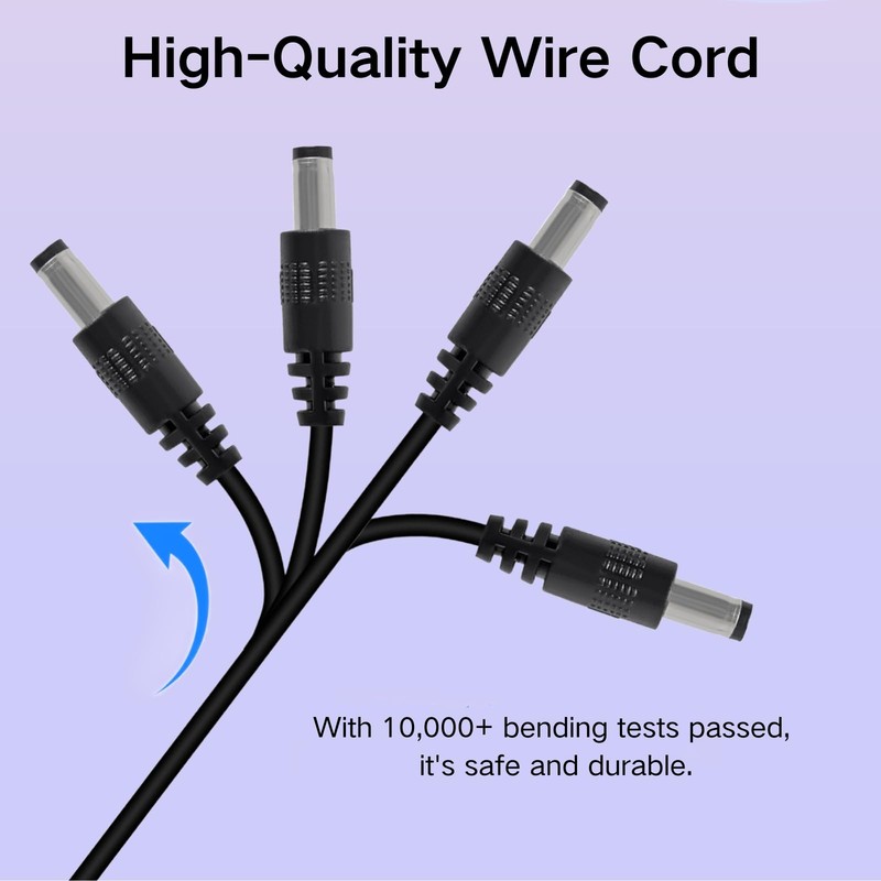 3.3ft USB To DC 5.5x2.1mm 5V Power Cord Charging Cable 20 Connector Tips gallery