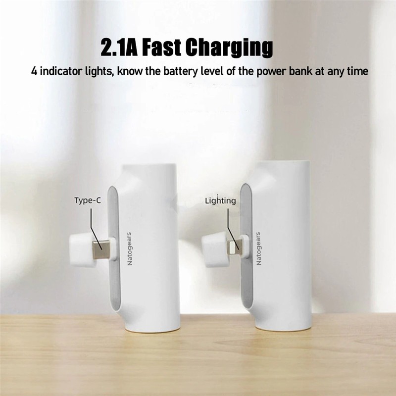 Iphone/Samsung Mini Emergency Wire Free Power Bank Large Capacity 5000mAh gallery