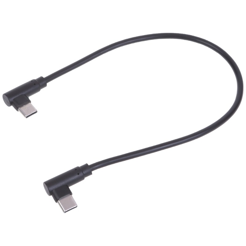 40W Type C To USB C Cable 90 Degree Angled Fast Charging Type C Data Wire 30cm gallery