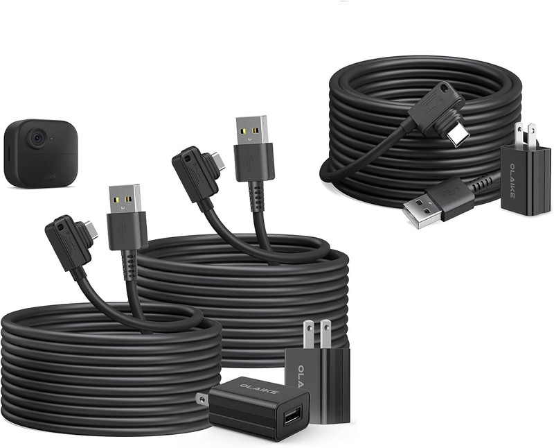 3-Pack 25ft USB-C Power Cables for Blink Outdoor 4 Cameras (No Camera Included)