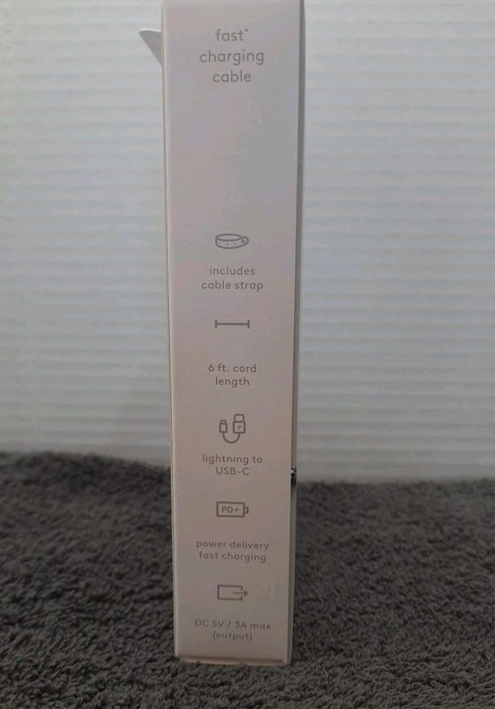 NIB Heyday Artist Series Fast Charging Cable To USB-C IPhone 6ft Cord gallery