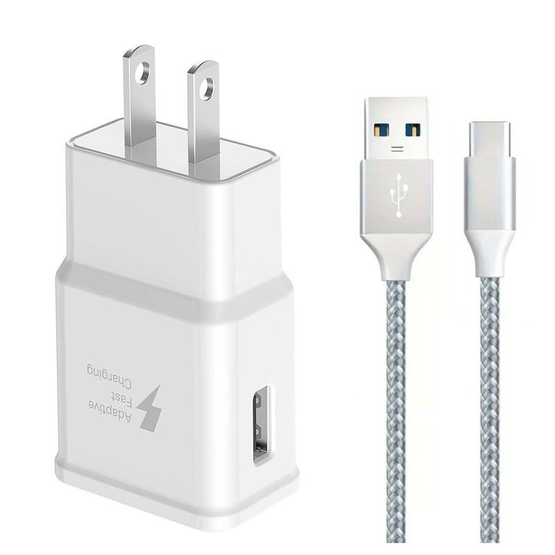 Adaptive Fast Charging Type C Cable + Wall/Travel Charger Adapter USB-C Cord gallery