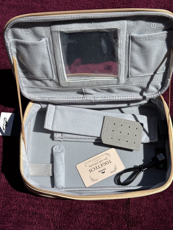 Matein 2 in 1 Hardcase Electronic Organizer & Makeup Bag with Mirror NEW gallery