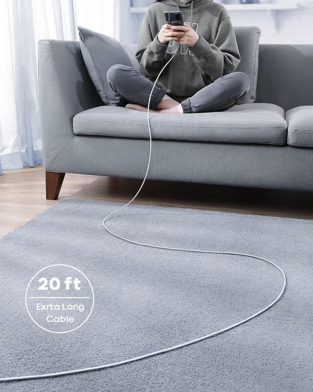 USB C to USB C Cable 20FT 60W Fast Charging Extra Long C to C Cable Premium T... gallery
