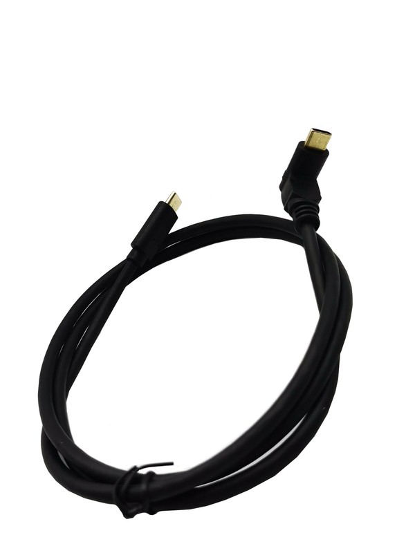 1x USB Type C 90°to Type C Male to Male Adapter Fast Charge Charging Cable 3A 1m gallery