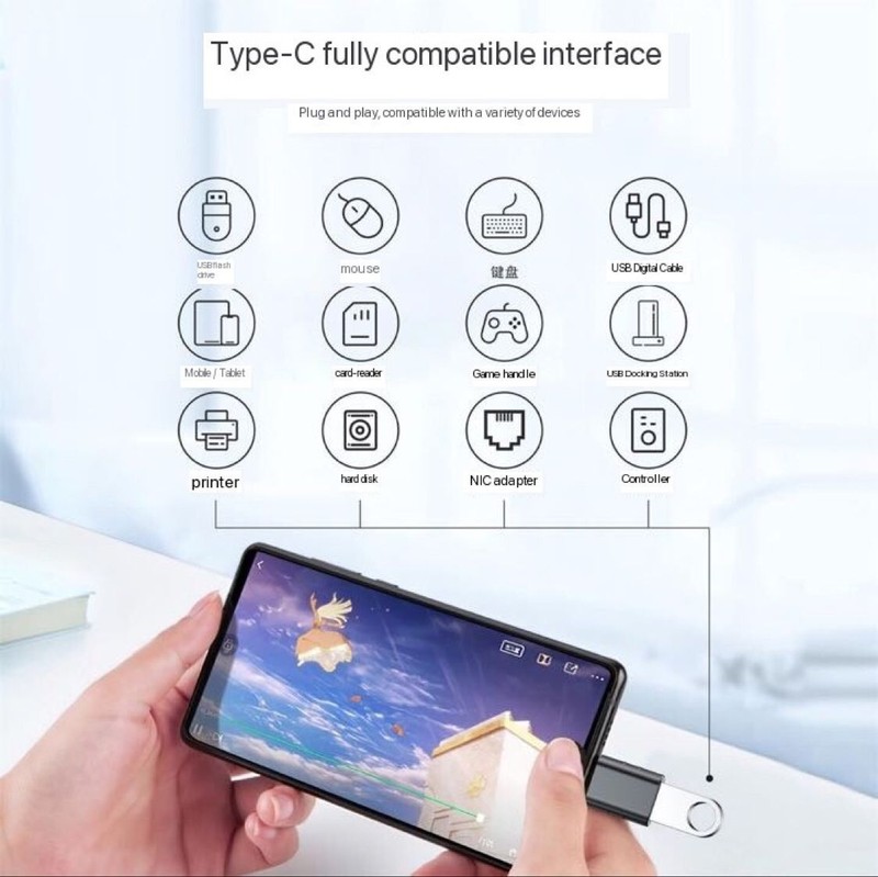 3.0 Type C to USB Adapter USB-C 3.1 Male OTG A Female Data Connector Converter gallery