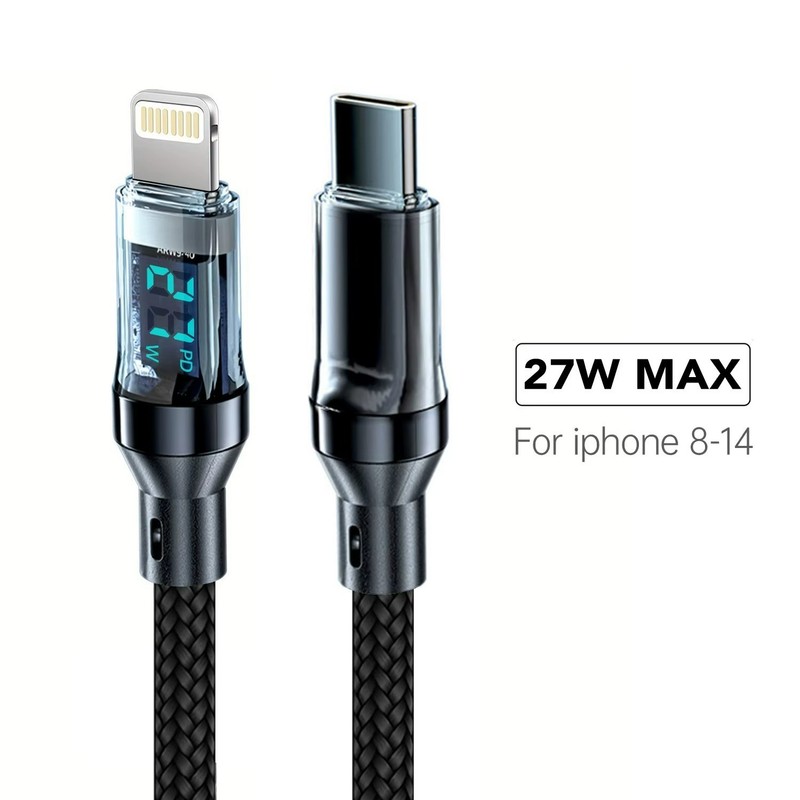 120W USB Type C Cable Fast Charging Data Cable LED Display for Xiaomi R gallery