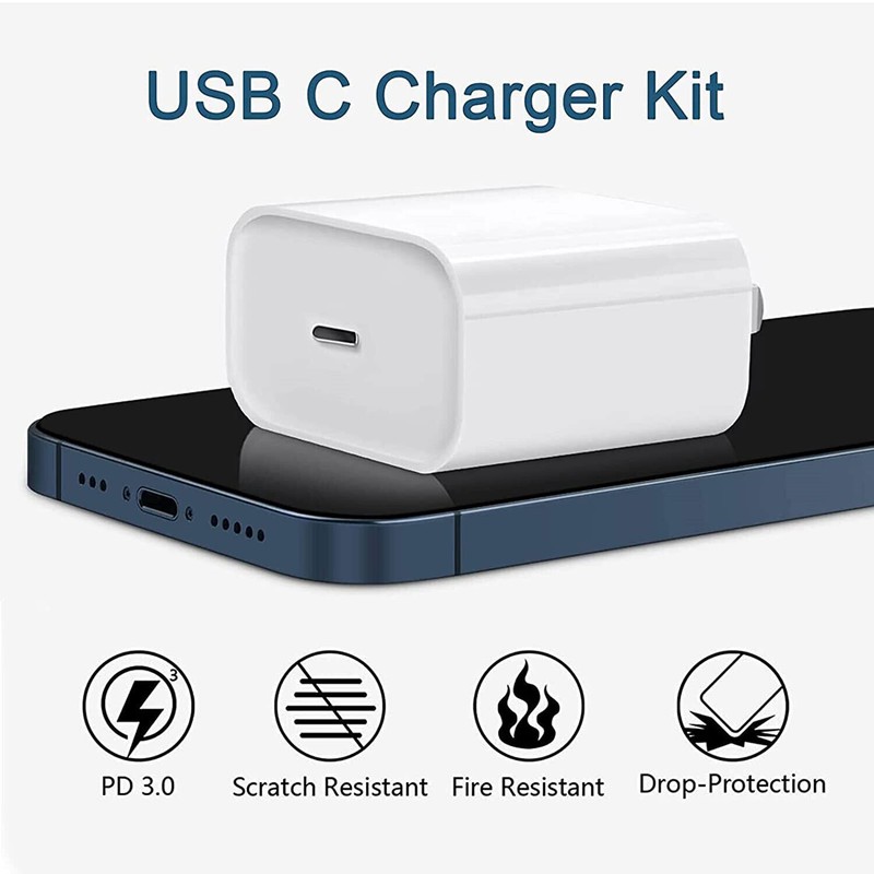 20W PD Fast Charger USB C Adapter Cable Power for iphone 14/13/12/Pro/11/XS/XR gallery