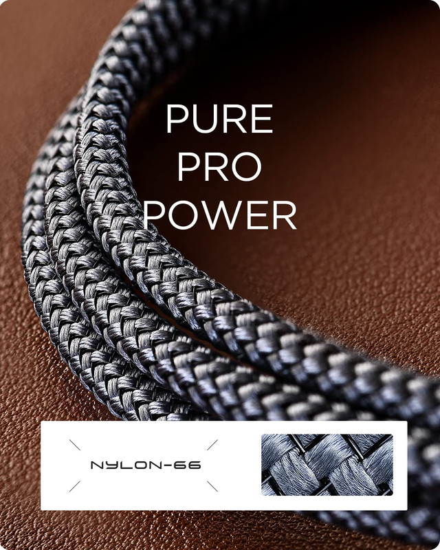 Fast Charging USB-C Cable 2-Pack 6.6Ft – Right Angle Braided for Galaxy & iPhone gallery