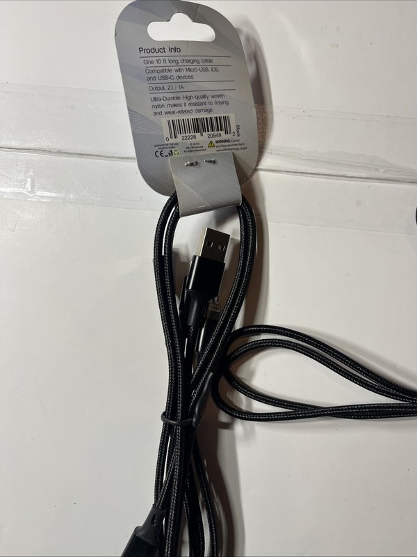Mila 10ft 3in1 Cable IOS USB C MICRO USB gallery