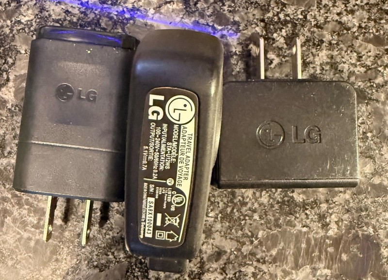 LOT of 3 OEM LG TRAVEL ADAPTER USB WALL CHARGER STA-U12WS