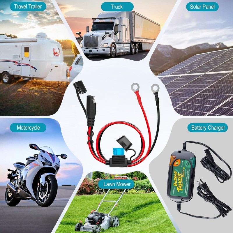 SAE Extension Cable, Battery Tender Extension Cable for Motorcycle/Motorbike/... gallery