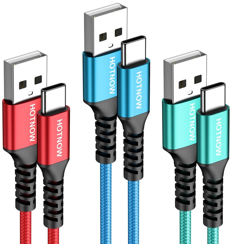 Short USB to USB C Cable 1.5FT 3Pack, 18 inch USB C Cable 3A Fast Charging Ny... gallery