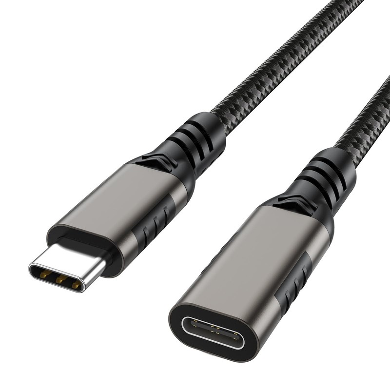 USB C Extension Cable 6.6Ft USBC Male to Female Cord Support 4K Video Output, Fa