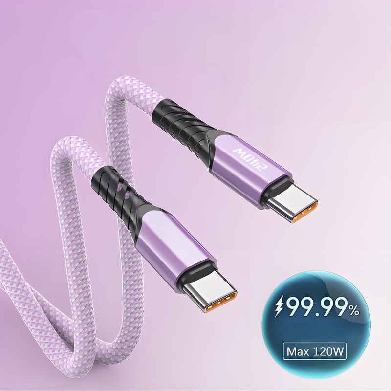 PD 240W USB A to USB C Cable Fast Charging Charger 10A Dual TypeC Lead Data Sync