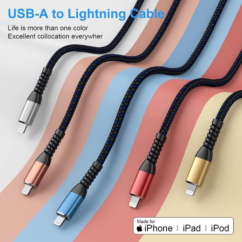 2pack iPhone Charger 6ft Charging Cable Cord, Fast Charging Cables for iPhone gallery