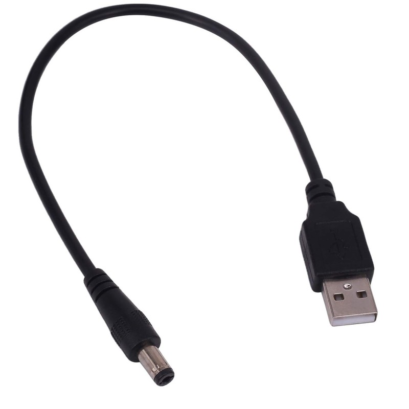 USB to DC 5.5mm Cable 50cm, USB-A to DC5.5mm x 2.1mm Power Plug Connector 5V ... gallery