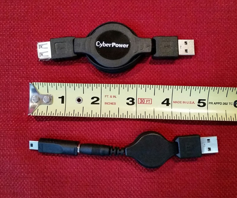 4 USB Black Retractable Micro Battery Charger Data Cables - Phone & MP3 - 4 pcs gallery