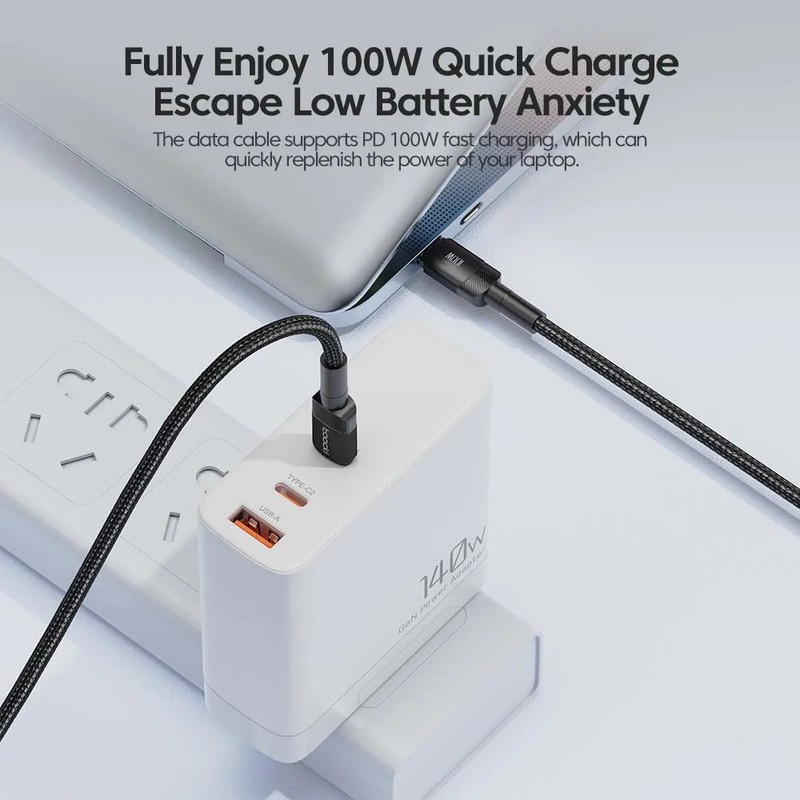Toocki 100W USB C to C Cable PD 3.0 Fast Charging for MacBook Samsung Xiaomi gallery