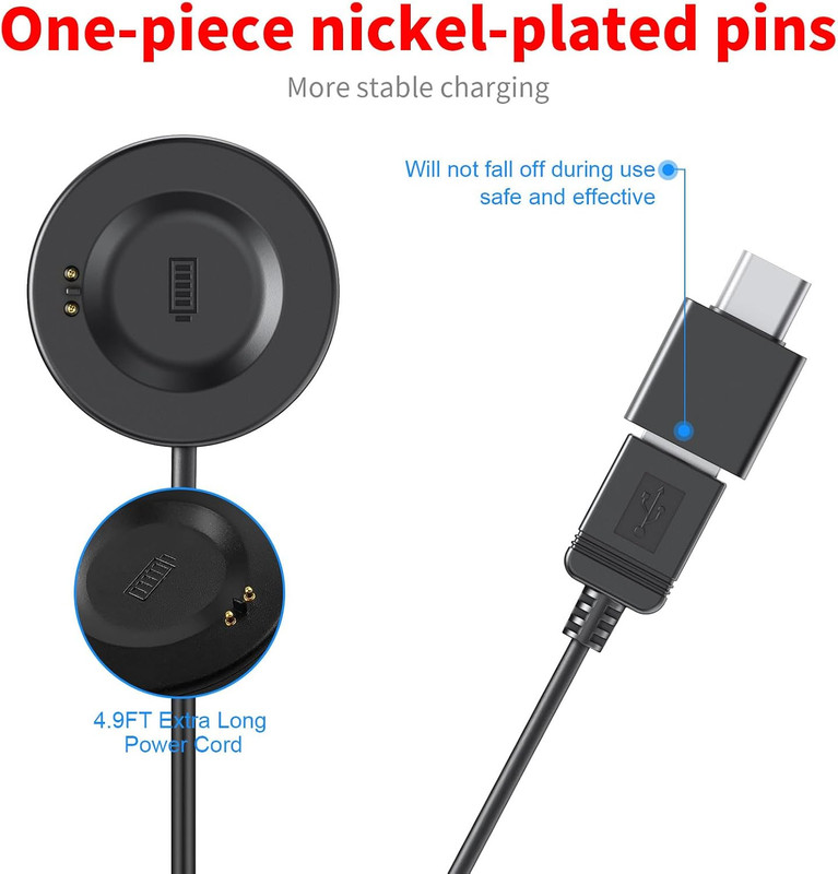 USB Charger Cable for iTouch Wearables Air 3/4 / SE, Sport 3, Explorer 3 Smartwa gallery