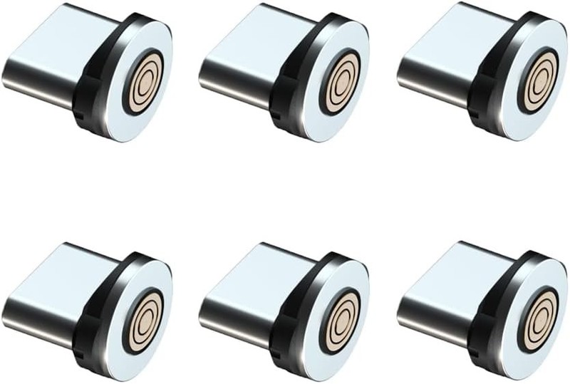 6 Pack Magnetic Connector Tips 5 Pin Magnetic Type C Adapter for Magnetic Chargi