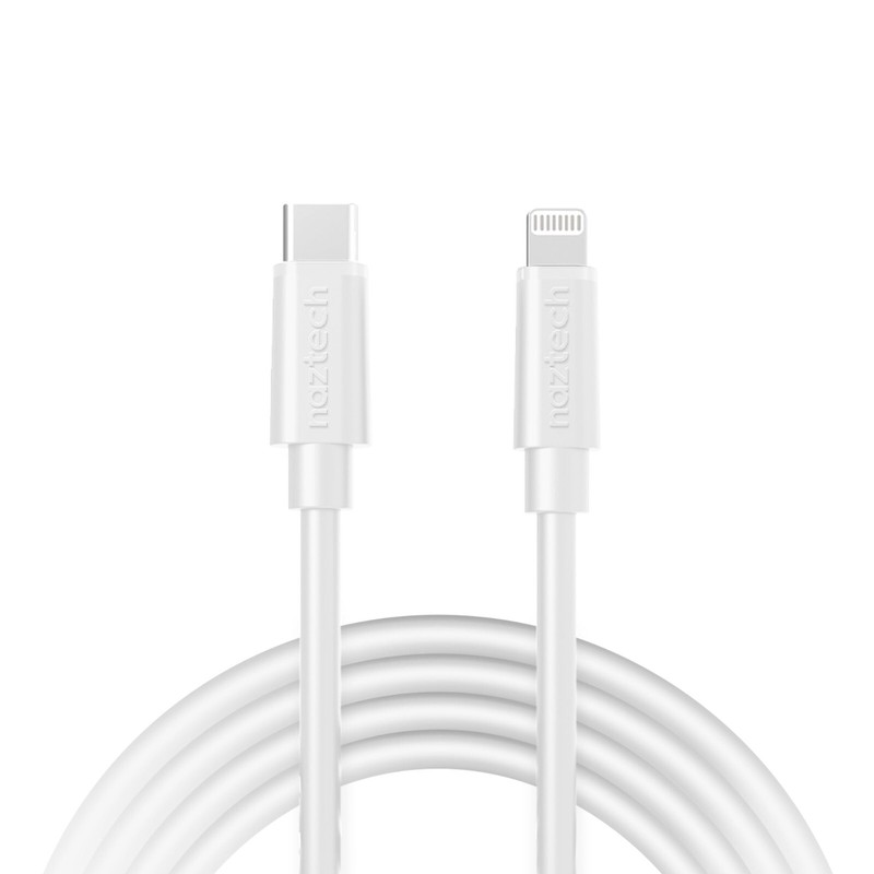 Naztech 12ft White USB-C to MFi Lightning Cable for Apple Devices