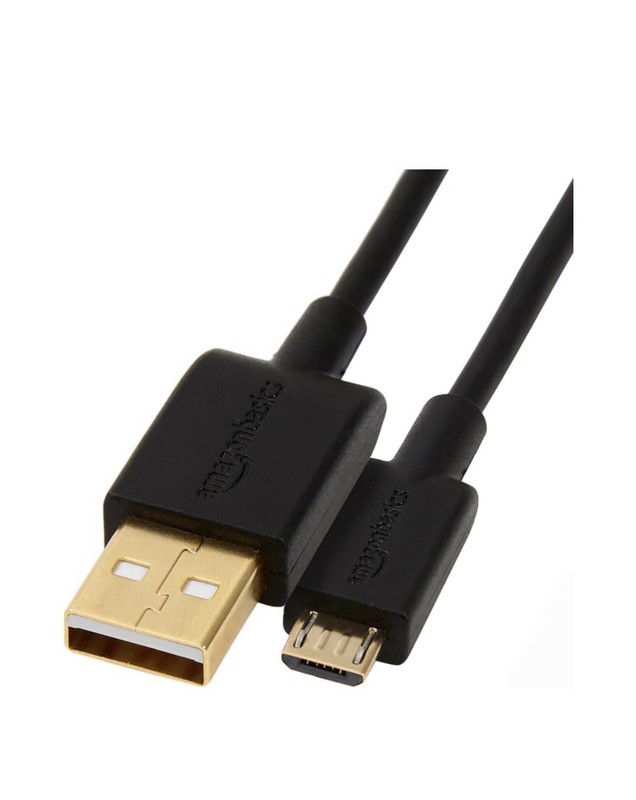 Amazon Basics 5-Pack USB-A to Micro USB Charging & Data Transfer Cable, 480Mbps