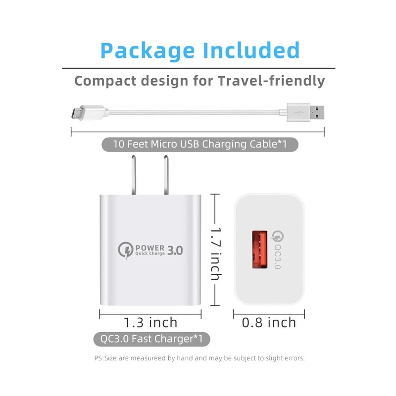 10FT Micro USB Charging Cable Arlo 9V Power Adapter for Arlo Pro2, Pro, Q/Go, Es gallery