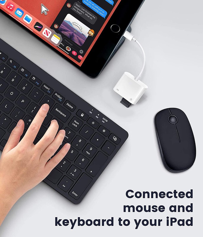 [Plug&Play] Portable USB Camera Adapter for iPhone 13 12 11 OTG w/Charging Port gallery