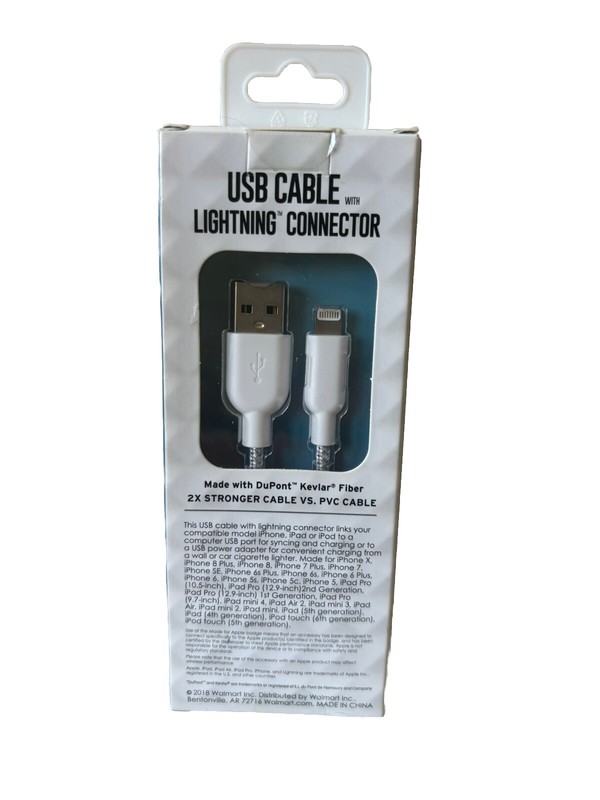 LuxShare L6BK003 USB Cable For iPhone Connector 6FT - White Brand New gallery