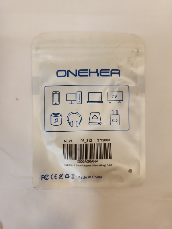 OneKer USB Type C to 3.5mm Headphone Jack Adapter, (2-Pack) USB C to Aux Female gallery