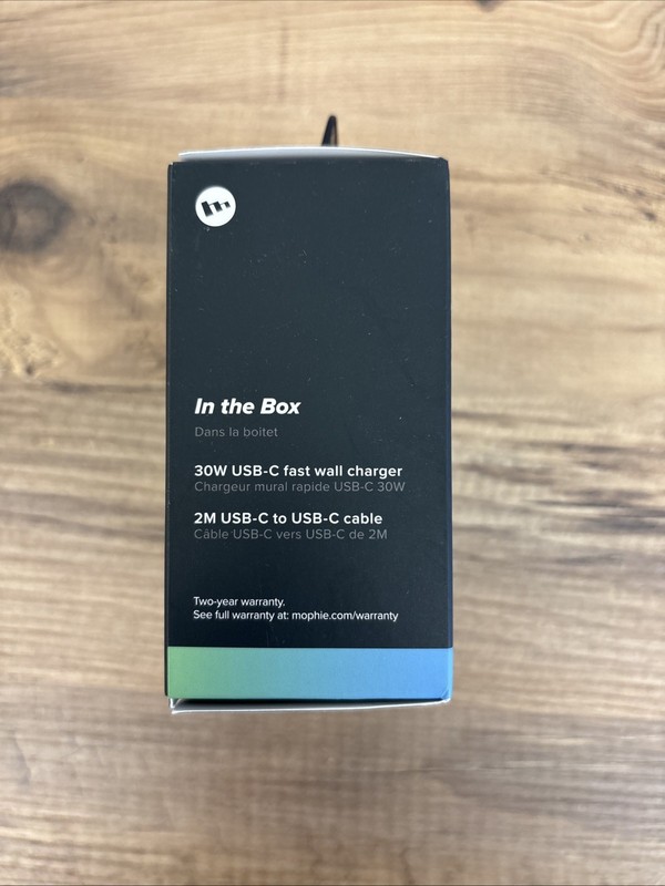 Mophie Charger + Cable Bundle - 30W USB-C to USB-C Fast Wall Charger 2M / 6ft gallery