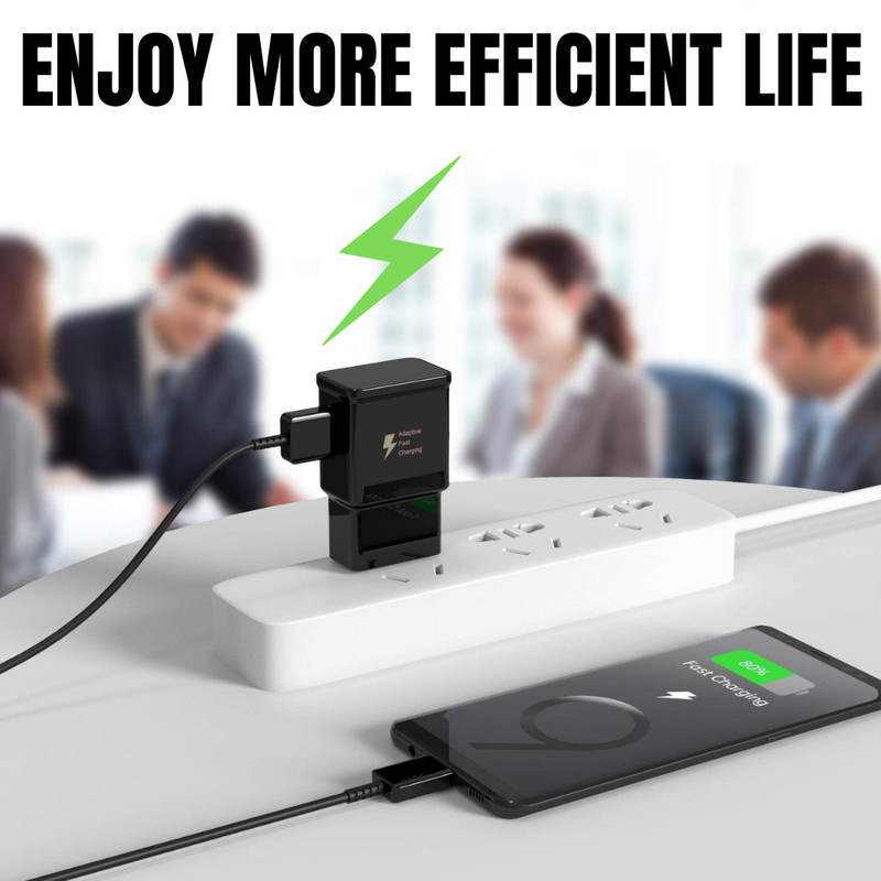 5 Pack Adaptive Rapid Fast Charging Wall USB Charger Adapter US Plug For Samsung gallery