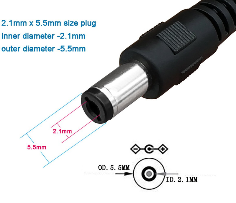 3-Pack 6Ft USB 2.0 Type a Male to DC 5.5 X 2.1Mm DC 5V Power Barrel Plug Connect gallery