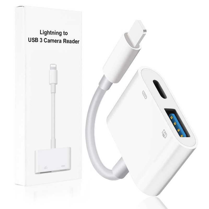 [Apple MFi Certified]USB A Female Card Reader Camera OTG Adapter for iPhone/iPad