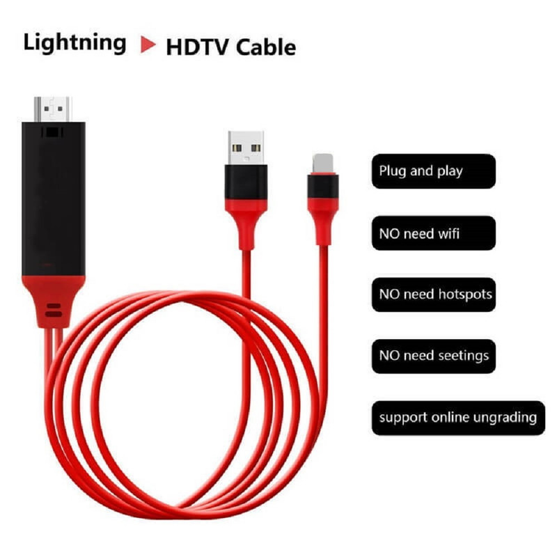1080P HDMI Mirroring AV Cable for iPhone X iPad Android Phone to TV HDTV Adapter gallery