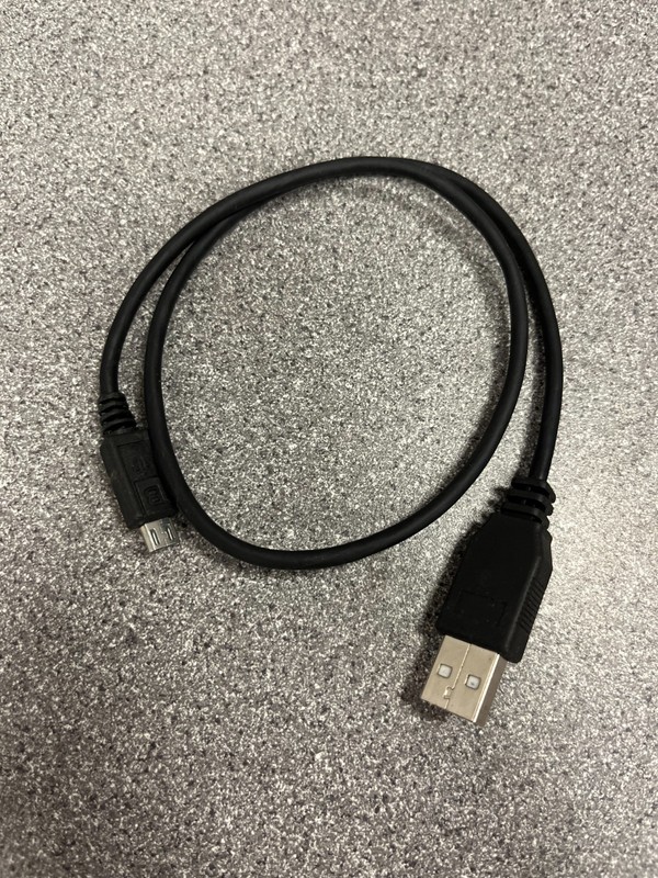 18 in. Black Micro USB to USB Charger Cord