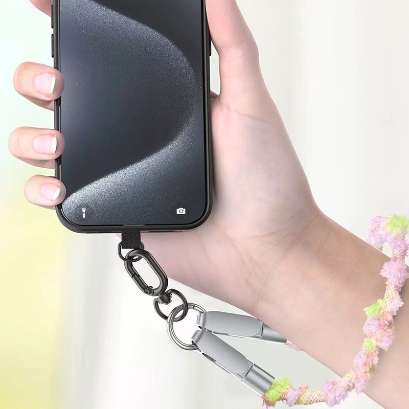 30cm Cell Phone Lanyard Built-in USB C Cable 2 In1 65W Fast Data Transfer Cord gallery