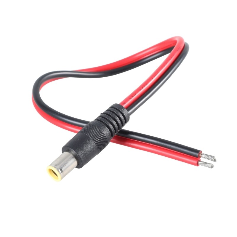 Male/Female DC7909 8mm Plug to Bare Wire Open End Power Pigtails Cable gallery