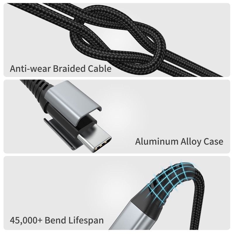 6 inch USB C to USB C Cable, 0.5ft 3Pack Short USB Type C Charger Cable PD Fa... gallery