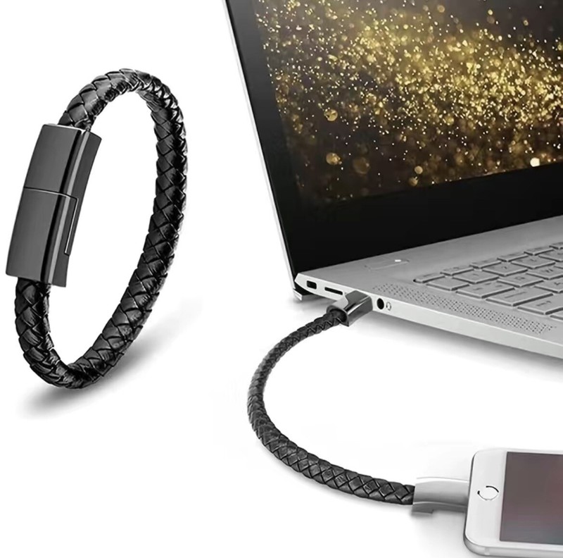 USB Fast Charge For iPhone Type C Micro Bracelet Leather gallery