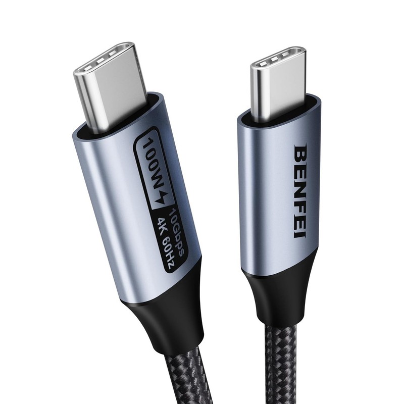 USB-C to USB-C 4K 120Hz Cable 100W PD Fast Charge 10Gbps Data Transfer 3ft Silic