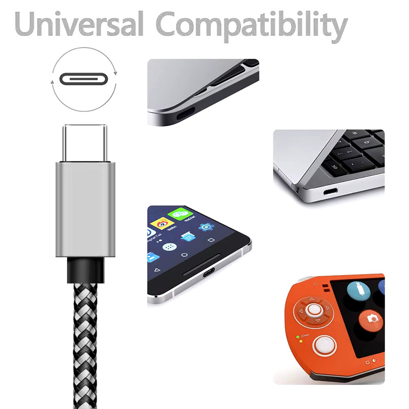 USB Type C Cable Date Sync 2.4A Fast 1M 2M 3M Charging Nylon Braided Wire Charge gallery