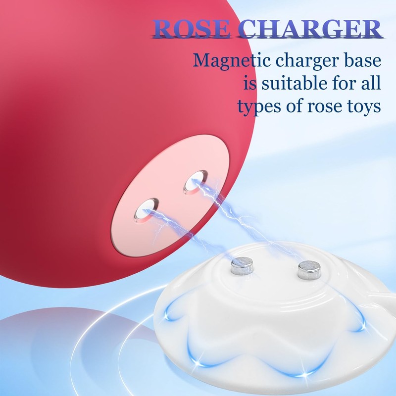 Magnetic Rose Charger USB Cable, 2 Prong Magnetic USB Cable, 2.7Ft 12Mm Replace gallery