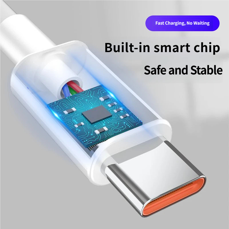 USB-C to USB-A IOS compatible USB-A 6A White Charging & Data Cable (3FT,1M) gallery